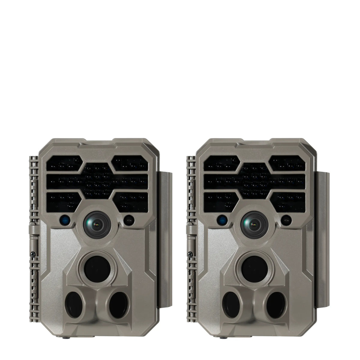 2-Pack set of GardePro A60 non-cellular trail cameras with low-glow sensors.