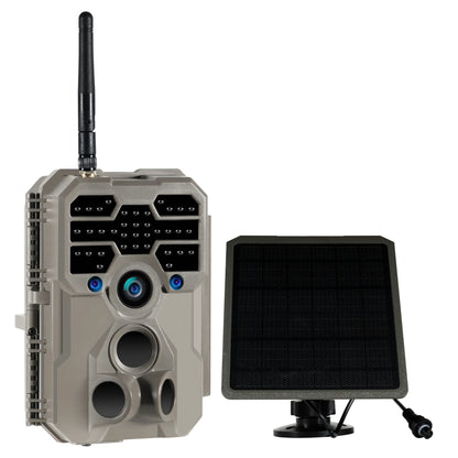 GardePro A80 4K Wi-Fi trail camera kit with external solar panel for continuous power.