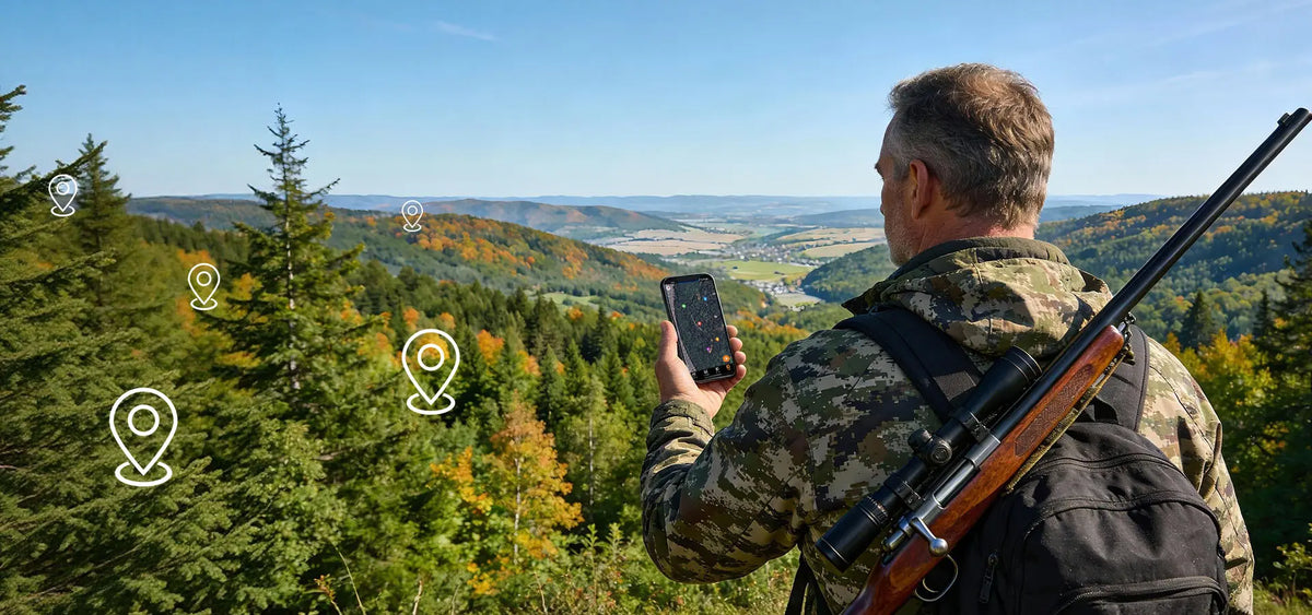 Map Tracking for Hunting: Use your phone to locate the GardePro E6 2.0 Pro trail camera via its map feature, perfect for hunters in vast landscapes.