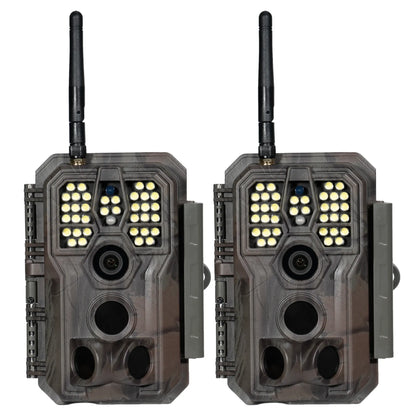 2-Pack set of GardePro E8PWF White Flash Wi-Fi trail cameras.