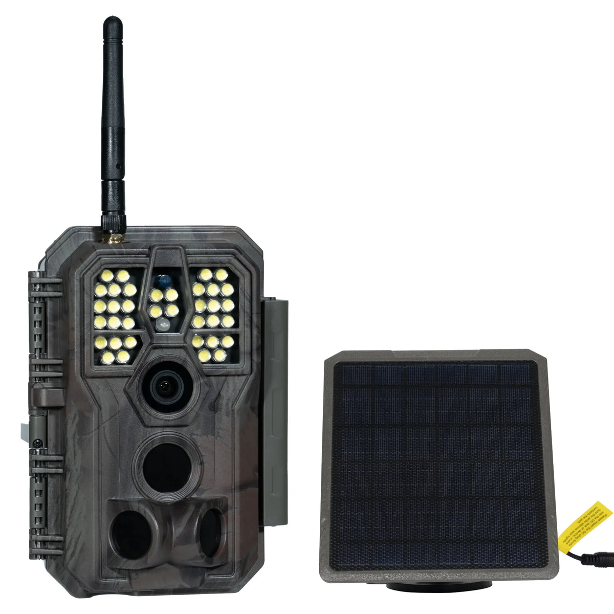 GardePro E8PWF Wi-Fi trail camera kit including external solar panel.