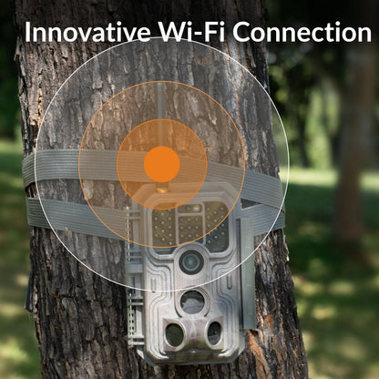GardePro E9P Close Focus WiFi Trail Camera with enhanced wireless range for live view and wildlife video monitoring