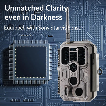 GardePro E9P Close Focus WiFi Trail Camera with Sony Starvis sensor for clear small wildlife imaging, even at night