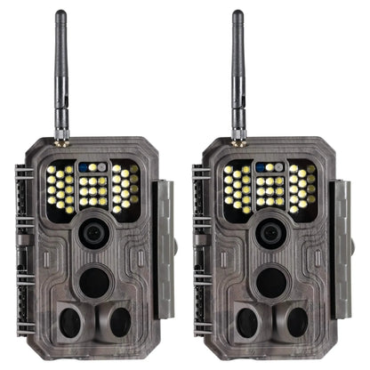 2-Pack set of GardePro E9P White Flash Wi-Fi trail cameras with Sony sensors.