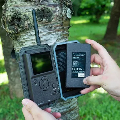 GardePro E9P Wi-Fi trail camera is powered by a rechargeable battery, offering convenient and eco-friendly power for the best Wi-Fi trail camera performance.