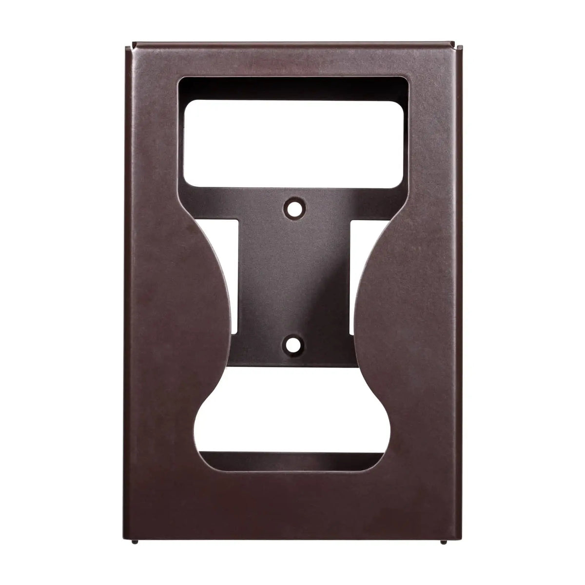 Brown metal security box for theft protection of GardePro A3 and A3S Non-Cellular Trail Cameras.