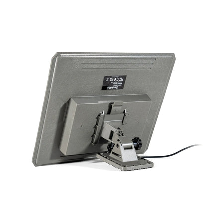 Rear view of the GardePro SP1000 solar panel showing mounting bracket, textured housing, and power cable for trail camera charging.