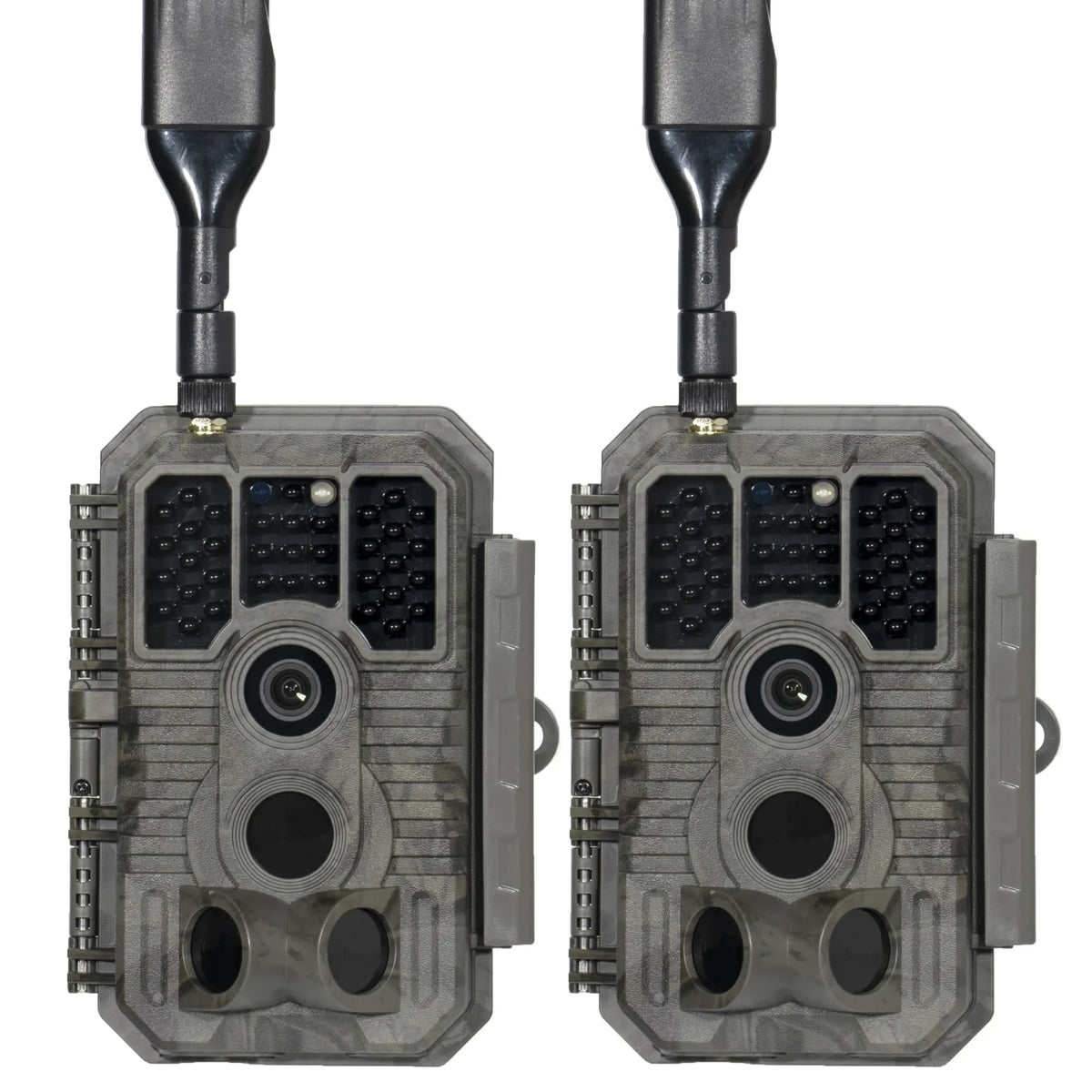 2-Pack set of GardePro X60P cellular trail cameras for remote wildlife monitoring.