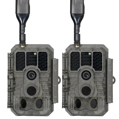 2-Pack set of GardePro X60P cellular trail cameras for remote wildlife monitoring.